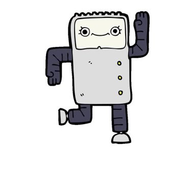 Basit bir çizgi film robotu.