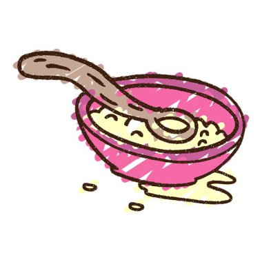 Basit bir döngülü Çorba Kasesi Tebeşir Çizimi