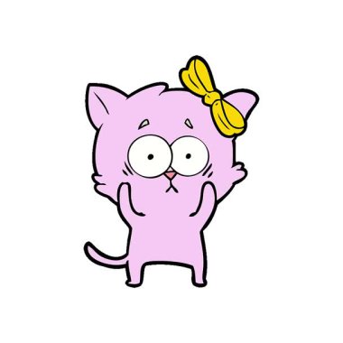 Basit bir çizgi film kedisi.