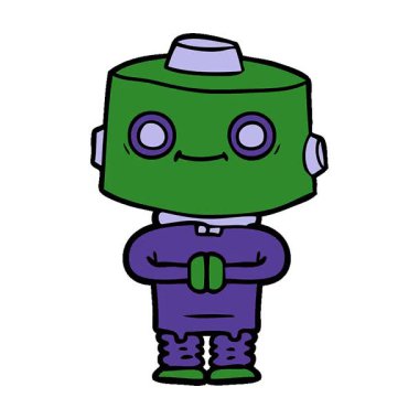 Basit bir çizgi film robotu.