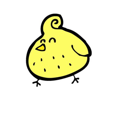 Basit bir çizgi film kuşu.