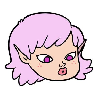 Basit bir çizgi film cini kız.