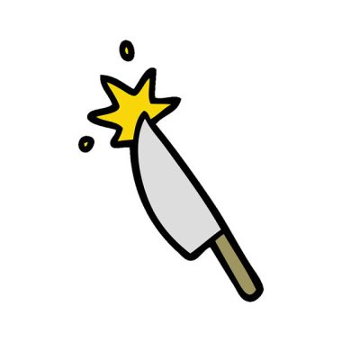 Basit bir çizgi film keskin bıçağı.