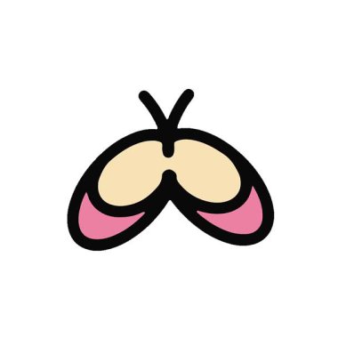 Basit bir döngü animasyonu basit sevimli bir kelebek