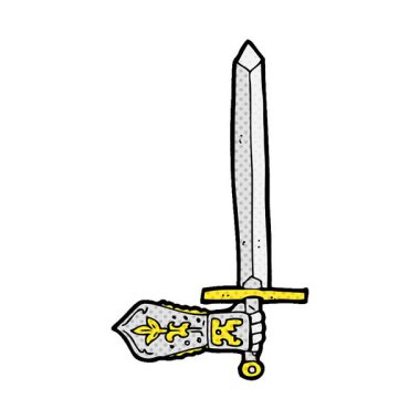 Basit bir döngü çizgi film kılıcı ve eli.