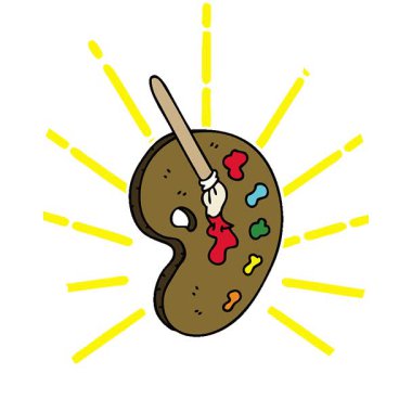 Basit bir döngü animasyon el çizimi karikatür sanat paleti