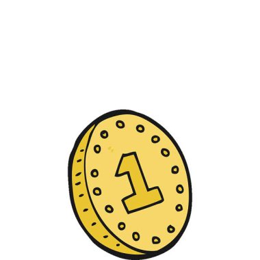 Basit bir çizgi film sikkesi.