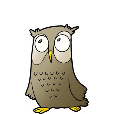 Basit bir çizgi film baykuşu.