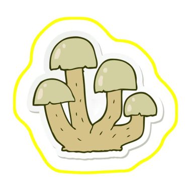 Çizgi film mantarının basit bir döngü canlandırmalı çıkartması.