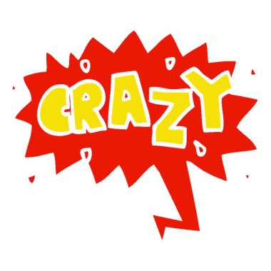 Retro tarzı konuşma baloncuğu olan basit bir çizgi film sözcüğü.