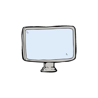 Basit bir döngü animasyon çizgi film bilgisayar ekranı