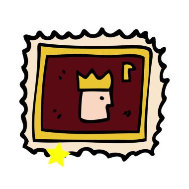 Basit bir döngü animasyon karton damgası.