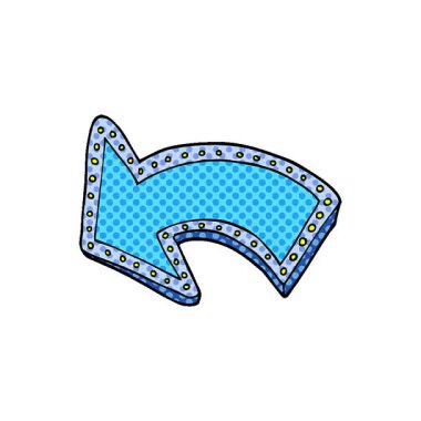 Basit bir döngü çizgi film karalaması okları aydınlatıyor.