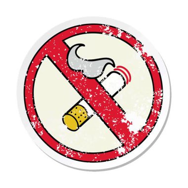 Basit bir döngü, sıkıntılı bir çizgi film çıkartması sigara içilmesine izin vermiyor.