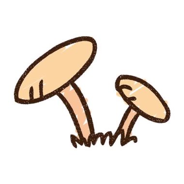 Basit bir döngülü mantar tebeşiri çizimi