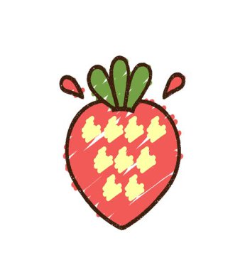 Basit bir döngülü Çilek Tebeşiri Çizimi