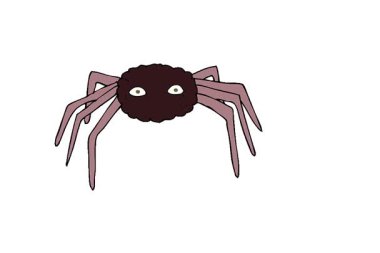 Basit bir çizgi film örümceği.