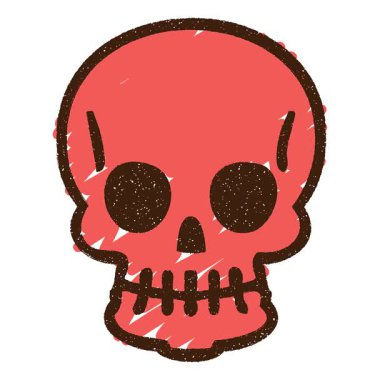 Basit bir döngü animasyonu Korkunç Kafatası Tebeşiri Çizimi