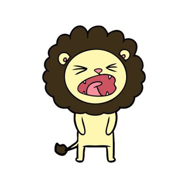 Basit bir çizgi film aslanı.