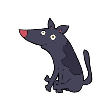 Basit bir çizgi film köpeği.