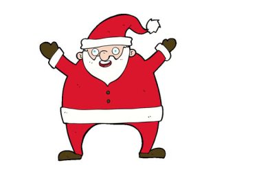 Basit bir çizgi film Noel Baba 'sı.