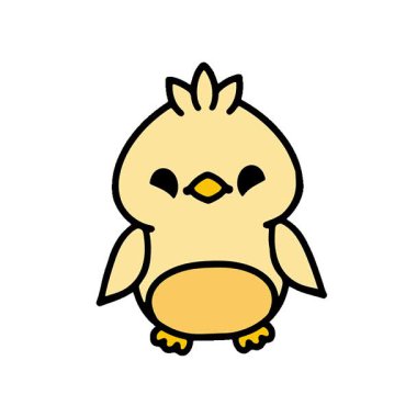 Basit bir döngülü çizgi film kuşu.