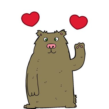 Basit bir çizgi film ayısı.