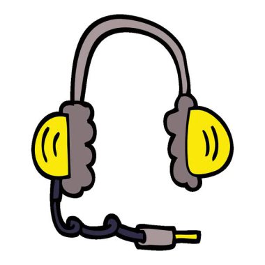Basit bir çizgi film animasyon kulaklığı.