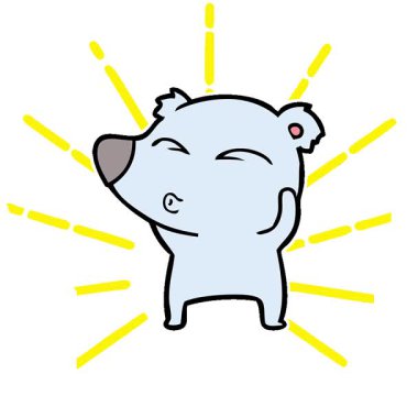 Basit bir döngülü çizgi film ıslık çalan ayısı