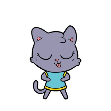 Basit bir çizgi film kedisi.