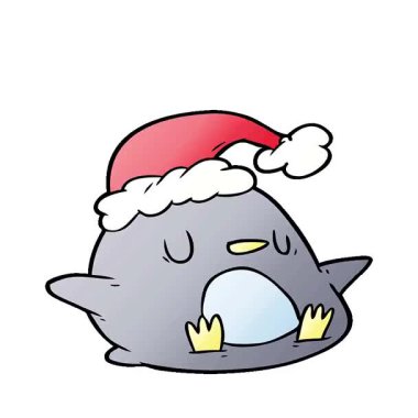 Basit bir döngülü sevimli çizgi film pengueni.