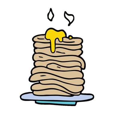 Basit bir çizgi film animasyon krep yığını.