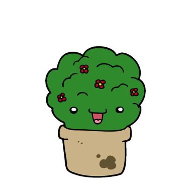 Kavanozdaki basit bir çizgi film çalı.