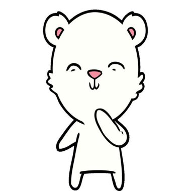 Basit bir döngülü kutup ayısı çizgi filmi.