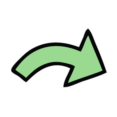 Sivri uçlu okun basit bir döngü animasyonu.