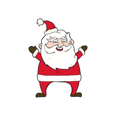 Basit bir döngülü neşeli Noel Baba çizgi filmi.