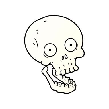 Basit bir döngü animasyon hayalet kafatası.