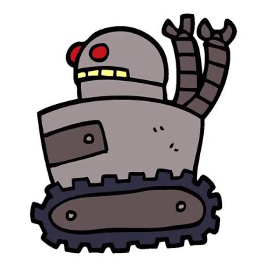 Basit bir çizgi film karalama robotu.