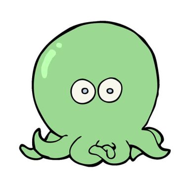 Basit bir çizgi film ahtapotu.