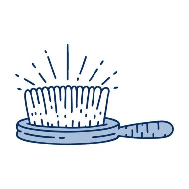 Geleneksel dövme stili saç fırçasının basit bir döngü canlandırması