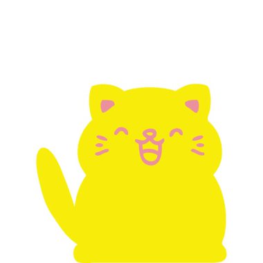 Basit bir döngü animasyonu küçük sevimli bir kedi