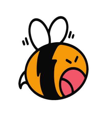 Basit bir döngülü sevimli arı animasyonu.