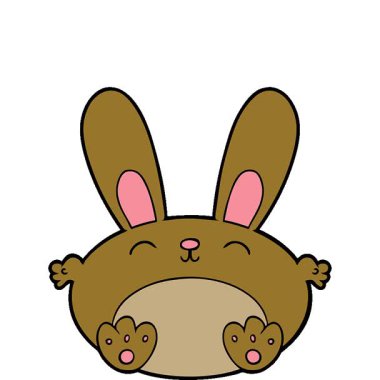 Basit bir çizgi film tavşanı.