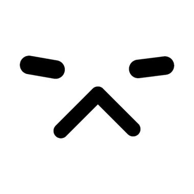 Basit bir döngü animasyonu. Sinirli yüz simgesi.