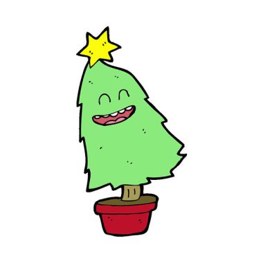 Basit bir döngü çizgi film dans Noel ağacı