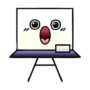 Beyaz bir levhanın basit bir döngü eğimli gölgeli karikatürü