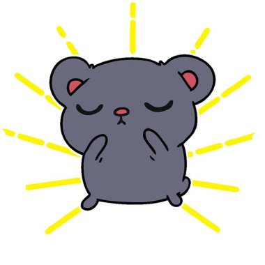 Sevimli bir ayının basit bir serbest çizim çizgi filmi.