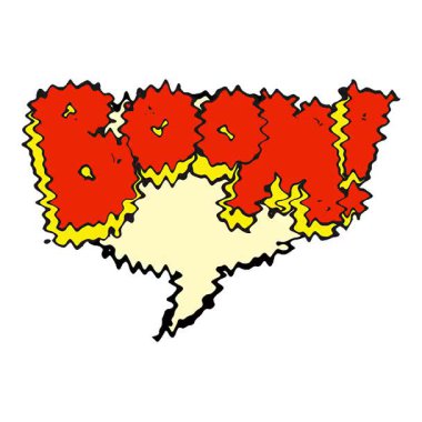 Basit bir döngü çizilmiş serbest konuşma kabarcığı çizgi film patlaması