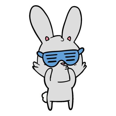 Basit bir döngülü meraklı tavşan çizgi filmi.