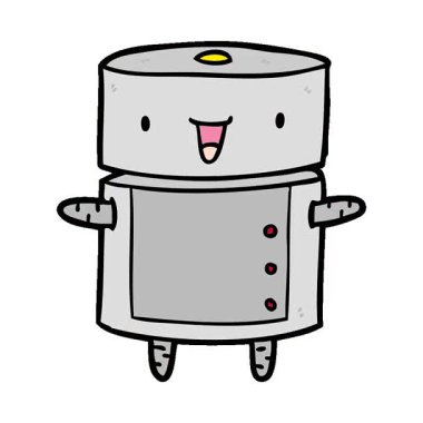 Basit bir döngülü çizgi film robotu.